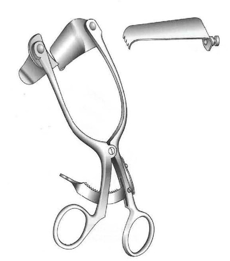 [IU-01492P] Valvas para retractor Cloward premium, desafilado - valvas = 50 mm