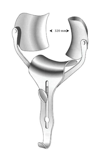 [IU-01428P] Juego de retractor abdominal Ricard premium - longitud = 28 cm / 11"