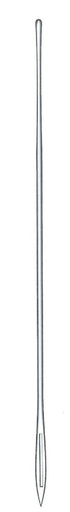 [IU-03127P] Premium probe, buttoned with flat eye - length = 14 cm / 5-1 / 2 "