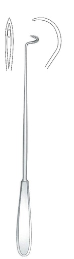 [IU-03341P] Aguja para ligadura Deschamps premium, afilada, curvada a la derecha - longitud = 27 cm / 10-1/2"