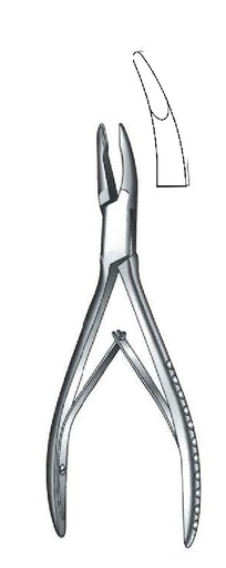 [IU-08050P] Pinza gubia para hueso Friedman premium - longitud = 14 cm / 5-1/2"