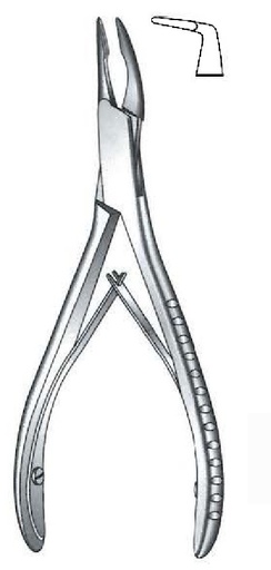 [IU-08055P] Pinza gubia para huesos Micro-Friedman premium, ángulo de 90°