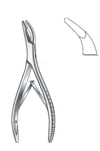 [IU-08073P] Gubia clamp for bone Luer Premium, medium curve