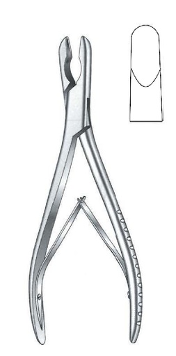 [IU-08075P] Pinza gubia para hueso Luer premium, recta