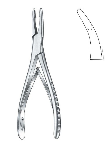[IU-08068P] Pinza gubia para hueso Jansen premium, curva