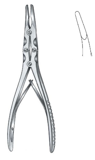 [IU-07373P] Beyer premium rongeur, curved - length = 18 cm / 7"