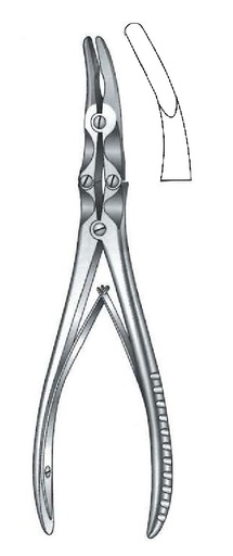 [IU-08093P] Gouge clamp for Mayfield Premium bones, curve - length = 17 cm / 6-3 / 4 "
