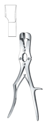 [IU-08127P] Premium Sauerbruch bone clamp, square tip