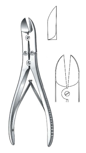 [IU-08149P] Cutting clamp for ruskin-liston premium bones, straight-length = 18.5 cm / 7-1 / 4 "
