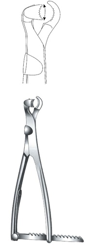 [IU-08033P] Pinza de sujeción para huesos Lambotte premium, recta - longitud = 22 cm / 8-3/4"