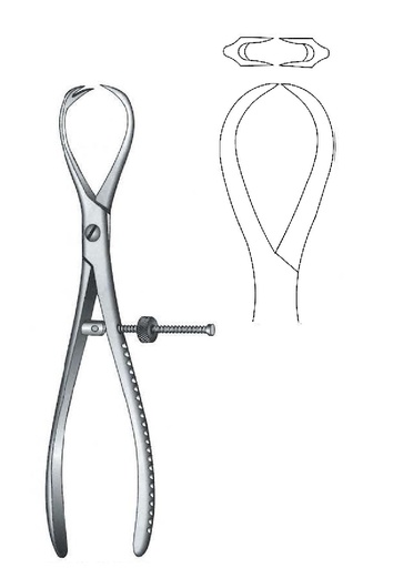 [IU-08022P] Premium Patella Bone Holding Forceps with Quick Lock