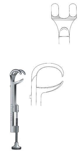 [IU-08040P] Gerster -Lowman Premium bone clamping clamp - length = 18 cm / 7 "