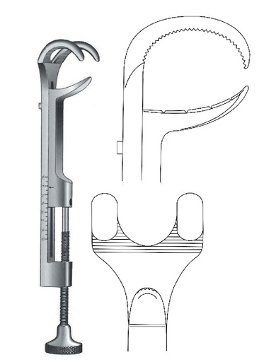 [IU-08041P] Pinza de sujeción para hueso Gerster-Lowman premium - longitud = 20 cm / 8"