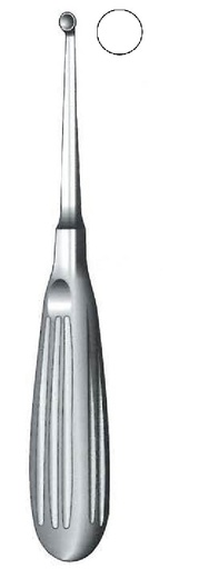 [IU-07476P] Bruns premium bone curette, figure 1 - length = 17 cm / 6-3/4"