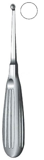[IU-07481P] Bruns premium bone curette, figure 3 - length = 17 cm / 6-3/4"