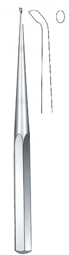 [IU-07591P] Premium Brun bone curette, 45° angle, figure 00 - length = 23 cm / 9"