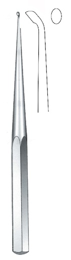 [IU-07592P] Premium Brun bone curette, 45° angle, figure 0 - length = 23 cm / 9"