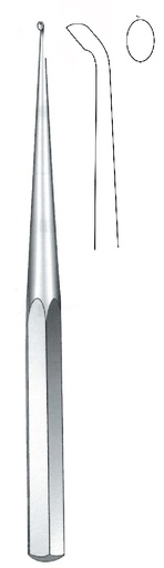 [IU-07593P] Premium Brun Bone Curette, 45° Angle, Figure 1 - Length = 23 cm / 9"