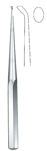 [IU-07595P] Premium Brun Bone Curette, 45° Angle, Figure 3 - Length = 23 cm / 9"