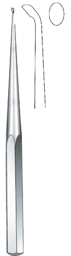 [IU-07585P] Premium Brun Bone Curette, straight, figure 2 - length = 23 cm / 9"