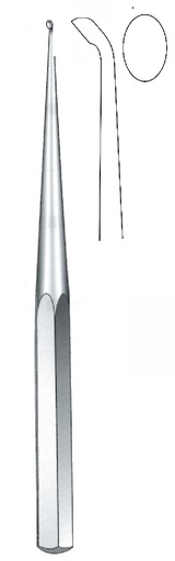 [IU-07588P] Premium Brun Bone Curette, straight, figure 5 - length = 23 cm / 9"