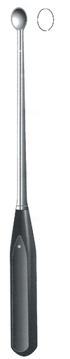[IU-07578P] Cureta for the premium Volkmann bone with handle de Ferrozell, Figure 2 - Length = 27 cm / 10-3 / 4 "