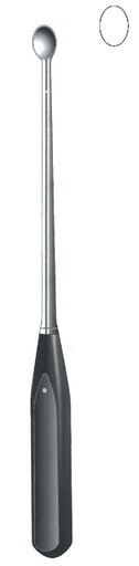 [IU-07579P] Cureta for the premium Volkmann bone with handle de Ferrozell, Figure 3 - Length = 27 cm / 10-3 / 4 "