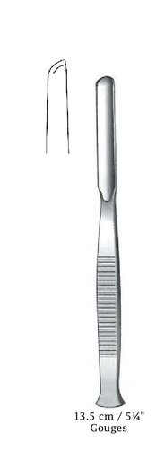 [IU-07634P] Premium bone gouge, wide = 14 mm