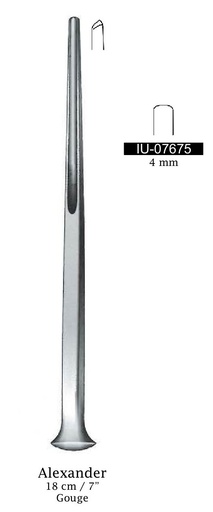[IU-07675P] Gubia Alexander premium - longitud = 18 cm / 7", ancho = 4 mm