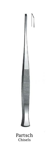[IU-07651P] Partsch premium bone chisel, width = 3 mm - length = 13.5 cm / 5-1/4"