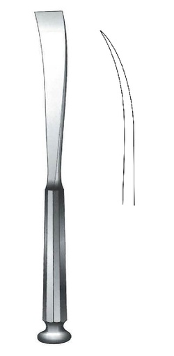 [IU-07750P] Stille Premium Bone Osteotome, Curved, Width = 25mm