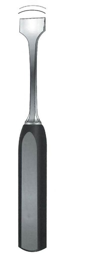 [IU-07824P] Lexer premium bone osteotome with ferrozell handle, width = 15 mm, curved