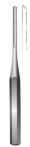 [IU-07788P] Gubia para hueso Hilder premium, recta, ancho = 6 mm - longitud = 23 cm / 9"