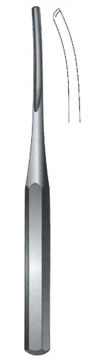 [IU-07795P] Gubia para hueso Hilder premium, curva, ancho = 19 mm - longitud = 23 cm / 9"