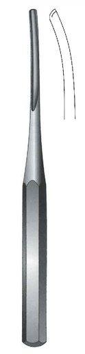 [IU-07797P] Gubia para hueso Hilder premium, curva, ancho = 32 mm - longitud = 23 cm / 9"
