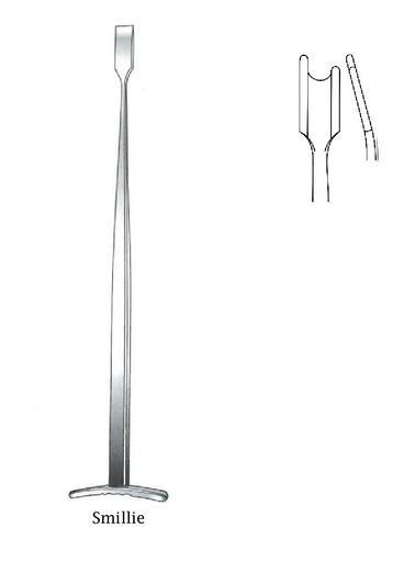 [IU-07946P] Bisturí para meniscectomía Smillie premium, curvada a la izquierda