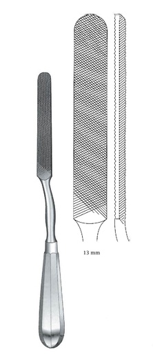 [IU-07083P] Lima para huesos premium, plana de dos lados