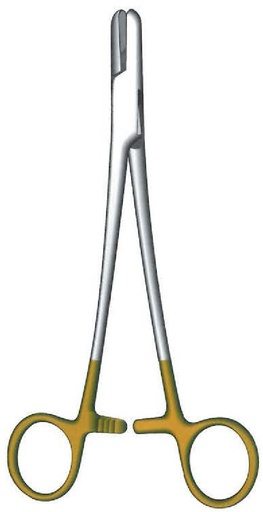[IU-08254P] Premium wire torsion clamp, Oval Tip, Gold TC - Length = 18.5 cm / 7-1 / 4 "