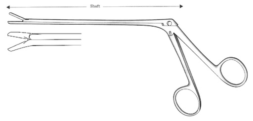 [IU-03727P] Premium Spurling Laminectomy Forceps, downwards, diameter = 4 x 10 mm - length = 12 cm
