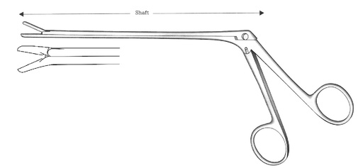 [IU-03729P] Premium Spurling Laminectomy Forceps, downwards, diameter = 4 x 10 mm - length = 18 cm