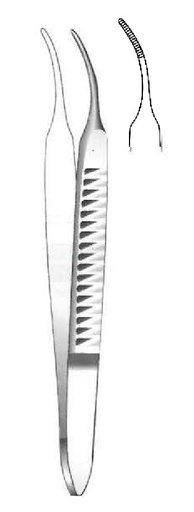 [IU-06399P] Graefe Premium Iris Forceps, curved, width = 0.5 mm