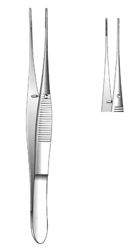 [IU-06375P] Pinza para iris de Graefe premium, recta - longitud = 10 cm / 4"