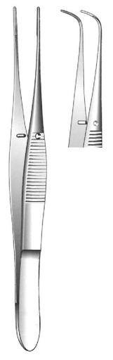 [IU-06378P] Pinza para iris de Graefe premium, fuerte curva - longitud = 7 cm / 2-3/4"