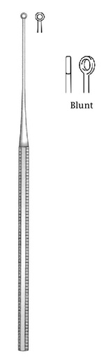[IU-04635P] Cureta de oído Buck premium, desafilada, figura 00 - longitud = 16.5 cm / 6-1/2"