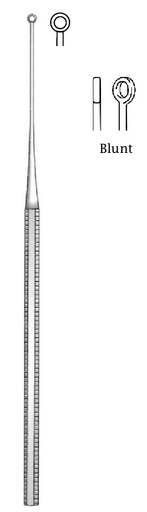[IU-04637P] Premium Buck Ear Curette, blunt, figure 1 - length = 16.5 cm / 6-1/2"