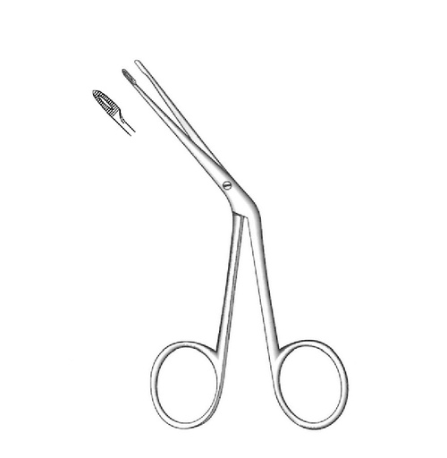 [IU-04249P] Pinza para pólipos de oído Hartmann premium, modelo fino - longitud = 12 cm / 4-3/4"