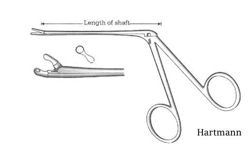 [IU-04269P] Pinza para pólipo oído Hartmann premium, diámetro = 2 mm - longitud = 8.5 cm / 3-1/2"