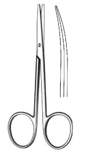 [IU-02454P] Tijera para disección Metzenbaum premium, desafilada, curva - longitud = 11.5 cm / 4-1/2"