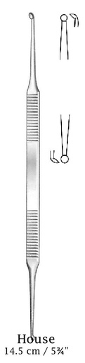[IU-04416P] Micro cureta House premium, punta superior = 1.5 mm, punta inferior = 1.8 mm