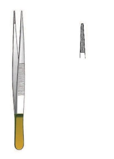 [IU-08226P] Premium dissection clamp, Gold TC - length = 18 cm / 7 "